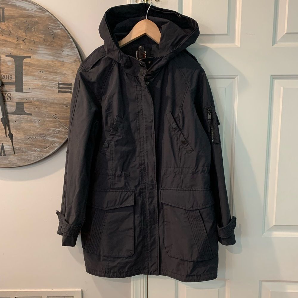 1 Madison Expedition Long Hooded Jacket sz L